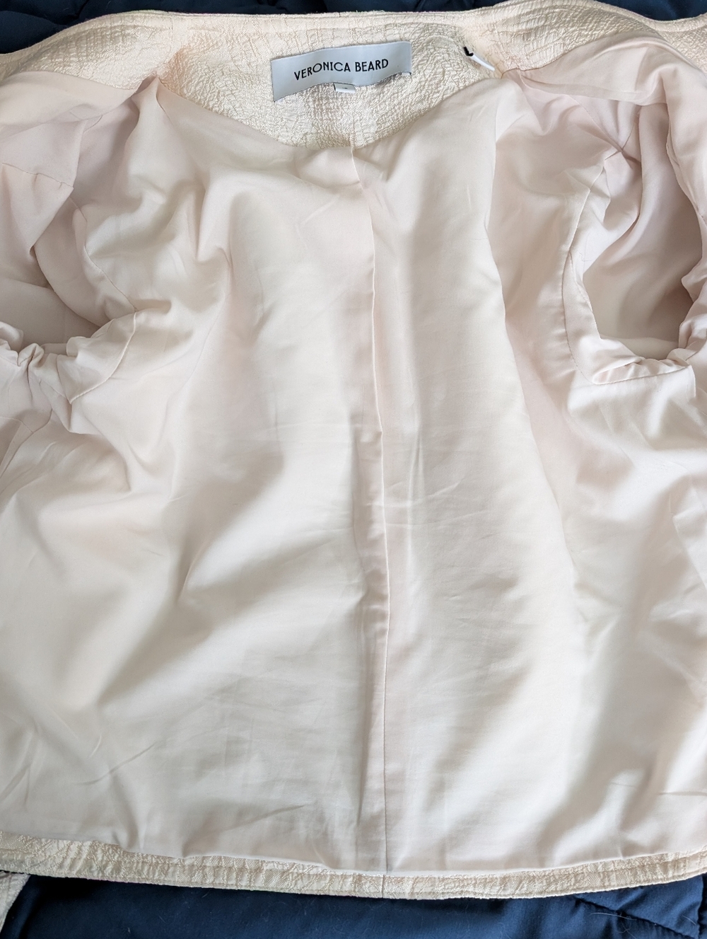 Veronica Beard Darla Lady Jacket Blazer Ivory Size 10 - Picture 14 of 14